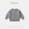 [100% algodón] Suéter de punto para niñas de Dudu, cárdigan de otoño para niñas, top para bebé, ropa de otoño para niños