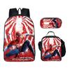 Mochila do homem-aranha três peças menino super-homem mochila escolar lancheira escolar homem-aranha papelaria estojo de lápis