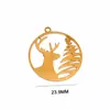 Serie Navideña de Latón Árbol de Navidad Muñeco de Nieve Copo de Nieve Atrapasueños Transfronterizo Campanilla de Viento de Cristal Accesorios DIY