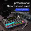 F668 tarjeta de sonido para transmisión en vivo mezclador transfronterizo grabación por computadora canto reducción de ruido con función personalizada de banda de frecuencia juego