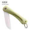 Cuchillo Plegable para Fruta Pelador Cuchillo de Cerámica Pelador de Manzana Portátil Herramienta Multifuncional para Pelar Fruta