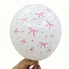 Balões Transfronteiriços de 12 polegadas com Estampa de Laço para Aniversário, Dia dos Namorados, Casamento de Meninas e Balões para Decoração de Ambiente