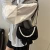 Nova Bolsa de Mão Fashion Doce e Fofa Feminina de Ombro Pérola Bolsa de Axila Bolsa de Laço Bolsa Transversal 2025