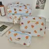 Bolsa de maquillaje con lazo a cuadros, color vibrante, gran capacidad, portátil, para viaje, para mujer, 2024