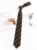Corbata marrón a cuadros vintage femenina jk estilo universitario japonés camisa holgada accesorios pajarita femenina corbata dk masculina