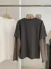 KEKEZOON Linda Camiseta de Manga Larga Suelta Cuello Redondo Estampado de Oveja Pequeña Otoño Nueva Llegada Top 9240