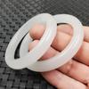 Pulsera de jade Pulsera de jade blanco Hetian de Xinjiang pulsera de calcita pulsera redonda de jade pulsera de jade de roca de cuarzo pulsera de jade