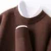 36 piezas de suéteres para hombre de lana 100% pura, semi cardada de 3 cabos, colección otoño/invierno 2026, cuello redondo, suéteres cálidos para hombre