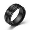 Amazon Europeia e Americana Venda Quente Simples 8mm Fosco Duplo Aço Inoxidável 304 Anel Par Simples de Anéis para Homens e Mulheres Casais Atacado