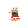 Serie Navideña Transfronteriza Aleación de Zinc con Goteo de Aceite Accesorios para Joyería DIY Colgante de Campana de Papá Noel Colgante de Reno