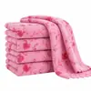 Toalla impresa por sublimación de vellón de coral, versión engrosada, toalla cuadrada pequeña para niños, paño de cocina de fibra ultrafina específico para lavar platos