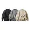Suéter de estilo Retro Old Money Hecho para Durar para Hombre con Media Cremallera Cuello Alto Corte Ajustado Ropa de Punto de Otoño e Invierno para Parejas My50