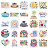 50 Adesivos de Grafite de Desenho Animado para o Início da Temporada Escolar, Caneca de Chá de Leite Criativa Personalizada, Adesivos para Desktop, Fones de Ouvido, Caderno, Guitarra