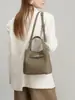 Bolso Canasta Nuevo Estilo para Viajes Diarios para Mujer, Bolso Cruzado de Gran Capacidad, Bolso de Mano de Cuero Genuino de Gama Alta de Nicho, Bolso Cubo