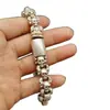 Pulsera de Plata Antigua Vieja del Tíbet Pulsera de Calavera Pulsera Popular Personalizada
