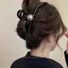 Novo Grampo de Tubarão Elegante com Laço de Pérola e Grande Coração para a Parte de Trás da Cabeça para Prender o Cabelo e Dar um Look Sofisticado