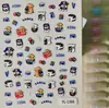 Lindas Pegatinas para Uñas de Cachorro con Dibujo Lineal 3D Adorables Cachorros Felices Pegatinas para Uñas en Relieve DIY Estilo Yl
