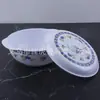Tigela de Melamina 30% Imitação de Porcelana com Tampa, Tigela de Duas Alças, Tigela Revestida de Melamina, Plástico de Melamina Decalque Branco