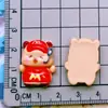 Brinquedo de Comida Animal Cartoon Brilhante Batata Frita Hambúrguer Pizza Capivara Grampo de Cabelo Elástico de Cabelo Pegador Acessórios de Resina DIY