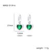Pendientes de acero inoxidable de oro de 18 quilates con incrustaciones de diamantes de colores, de lujo, ligeros y modernos, estilo INS europeo y americano, nuevos y atractivos pendientes de acero inoxidable de titanio para mujer.