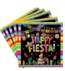 Conjunto de Bandeira para Mesa de Festa de Carnaval do Novo México Transfronteiriço Copo de Papel Prato de Papel Guardanapo de Papel Faca, Garfo e Colher Toalha de Mesa