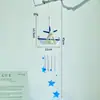 Sino de Vento Criativo Estilo Oceano Transfronteiriço Barco Decoração de Velheiro para Casa Modelo de Velheiro de Madeira Barco Pequeno de Madeira Pingente Aéreo