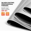Paraguas automático de titanio y plata transfronterizo, paraguas a prueba de viento y protección solar, paraguas grande plegable de tela de Amazon, venta al por mayor de fábrica