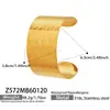 Pulsera Ancha de Diseño Amazon Fashion, Simple y Única, Banda para el Brazo Audaz y Versátil, Acero Inoxidable Chapado en Oro de 18 Quilates