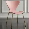 Silla Silla hogar respaldo engrosado lujo ligero plástico moderno minimalista adulto creativo ocio mesa y silla de restaurante