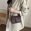 Otoño 2026 Nueva Moda Texturizada Moderna Cuadros Simple Elegante Versátil Hombro Cruzado de Mano Pequeña Cuadrada