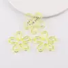 Colgante de Llavero de Acrílico Transparente Hueco con Forma de Flor de Cinco Pétalos de Onda Grande para Manualidades DIY, Materiales para Joyería, Accesorios