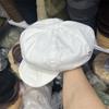 Gorra Octagonal Artística de Nubes Japonesas para Mujer Principios de Otoño Nueva Color Sólido Espiga Algodón Gorra de Periódico Vintage