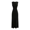 Vestido Longo Sem Manga Sexy Bodycon Elegante e Maduro Estilo Francês para Mulheres, Vestido de Verão Slim-Fit Valorizador com um Design Puro e Sedutor que Marca a Cintura