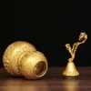Adorno de Calabaza de Nueve Tortugas de Latón con Apertura, Calabaza de Medicina Celestial para Decoración de Escritorio en Casa y Oficina, Calabaza de Tortuga de Ocho Tesoros