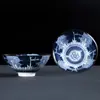 Xícara de chá cerâmica chapéu mestre xícara pintada à mão chá xícara única azul e branco japonês porcelana xícara de chá kung fu conjunto de chá tigela de chá atacado