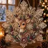 Kit de Atrapasoles con Pintura de Diamantes de Perlas Navideñas de Copo de Nieve Kit de Cuentas 3D DIY