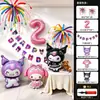 Decoración de Cumpleaños para Niños de 2 Años para Niñas, Ambiente de Primer Cumpleaños, Globos de Fiesta Ceremoniales, Decoración de Escenario, Banderines para Niños de 3 Años