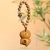 Colgante de la Fortuna de Madera de Tuya Taihang Adorno de Madera Tallado a Mano Llavero para Teléfono Móvil Colgante para Bolso