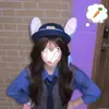 Nuevo Sombrero Judy Policía Jefe Conejo Bombín de Lana Uniforme Jk Cosplay Zootopia Mismo Estilo Tocado