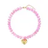 Collar de Corazón de Acrílico con Cuentas Estilo Europeo y Americano Gargantilla de Moda para Mujer Colgante Transfronterizo Colorido Collar Bohemio