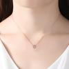 Collar con Colgante Versátil de Piedra de Nacimiento de Diciembre Europeo y Americano Transfronterizo de Lujo Ligero con Diamantes Redondos Completos Joyería de Acero Inoxidable