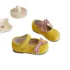 Zapatos de gamuza amarilla estilo coreano para niñas 2026 primavera y otoño nuevos zapatos de princesa estilo Mary Jane ballet para niños pequeños