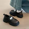 Zapatos planos Mary Jane de moda con hebilla metálica, colección primavera/verano 2026, nuevos mocasines de suela gruesa, estilo retro británico