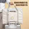 Bolsa de viaje para avión transfronteriza, color liso, bolsa tipo tote grande con logo redondo, bolsa de viaje plegable, bolsa de viaje para ropa, bolsa portátil