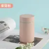 Taza térmica linda y compacta con diseño de oreja plateada, taza aislada portátil de acero inoxidable de 260 ml