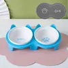 Tigela Dupla Cerâmica para Gatos, Tigela de Água com Proteção de Pescoço, Boca Inclinada Elevada, Tigela de Comida para Gatos, Tigela de Água, Tigela para Pets, Acessórios para Pets