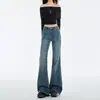 Jeans Acampanados Azules Vintage para Mujer, Nuevo Estilo Otoño 2025, Adelgazantes, Corte Holgado, Pantalones de Campana Largos, Modernos