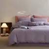 2026 Nuevo Juego de Cuatro Piezas Satinado Cepillado de 50 Piezas Serie 1.2m Estilo Sábana Funda Morado Elegante