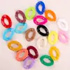 30*21mm macarrón multicolor acrílico cadena abierta desmontable hecho a mano DIY joyería accesorio colgante para bolsa de llaves venta al por mayor