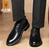 Zapatos Formales de Cuero Laoren tou con Cordones de Piel de Vaca Color Negro Caña Baja Suela Suave Cómodos Zapatos para Viajar BJ25Q7876